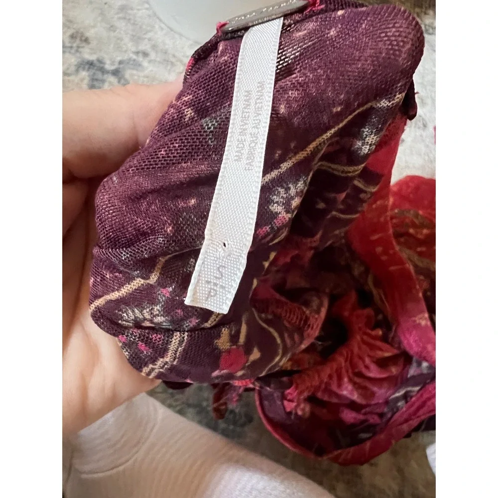 Y2K Free People Paisley Mesh Open Back Western Cowgirl Fairy Whimsigoth Size S